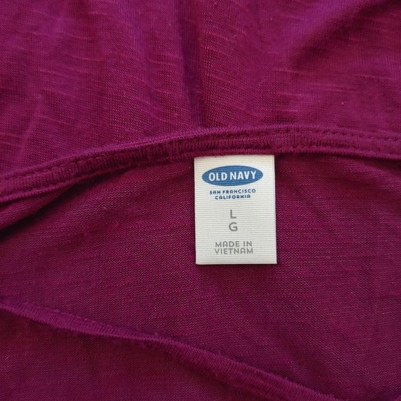 Old Navy Cross Necked Magenta Tunic with Slits - Picture 8 of 9